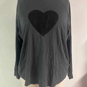 Torrid Black Heart Long Sleeve Shirt